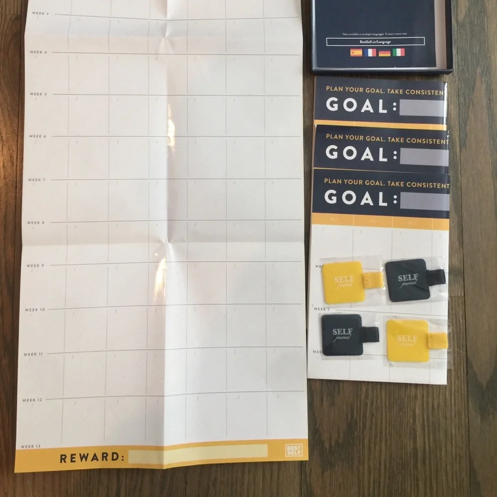 SelfHelp Brand Goal Based weekly dryerase calendar vision board